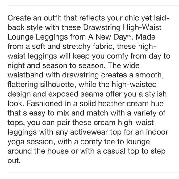 🎈3/$25🎈NWOT A New Day High Waisted Lounge Leggings - Picture 4 of 9